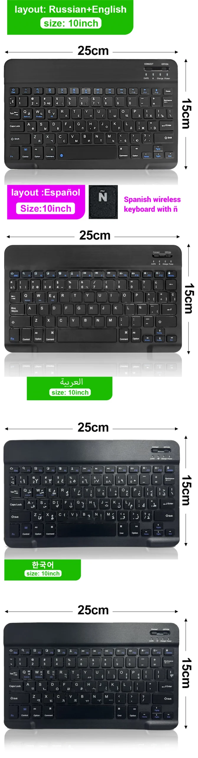 Wireless Keyboard Mouse for iOS Android Windows 9