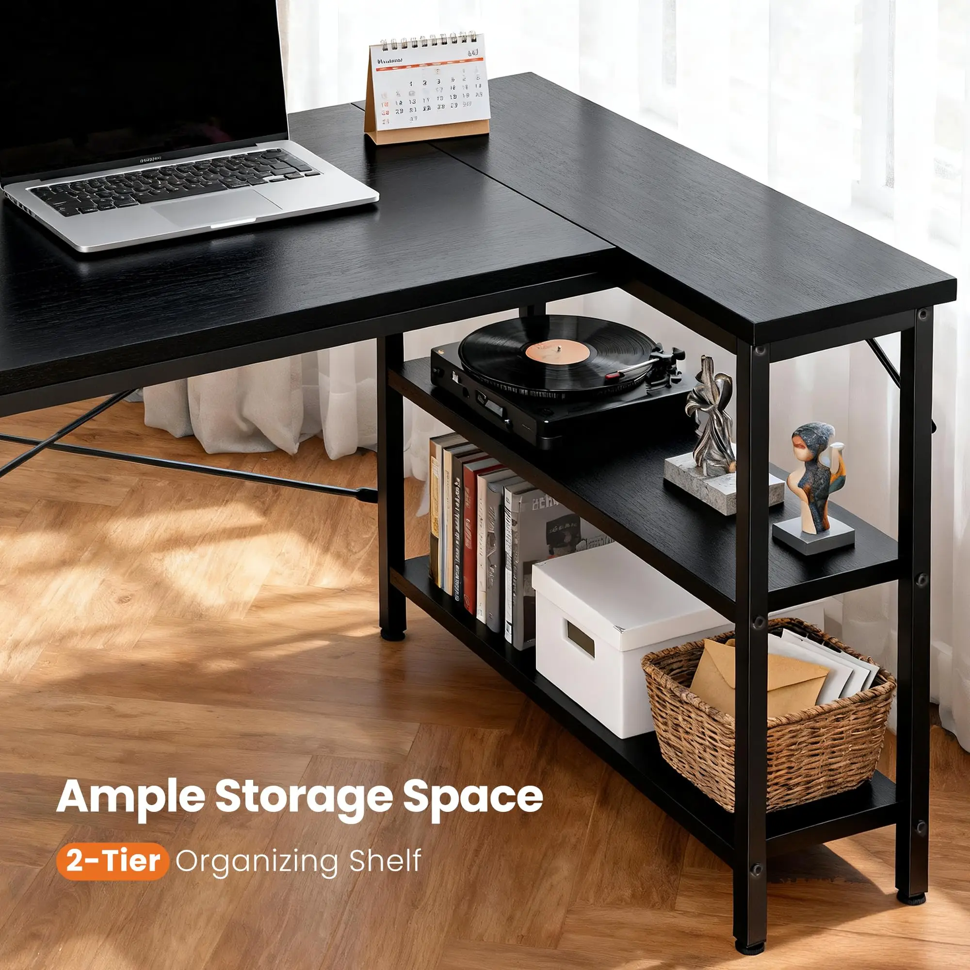 L Shaped Computer Desk with Reversible Storage Shelves 5 | PricZone L Shaped Computer Desk with Reversible Storage Shelves 5 | PricZone