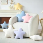 Star Throw Pillow Soft Shaped Decorative Pillows with Faux 4 | PricZone