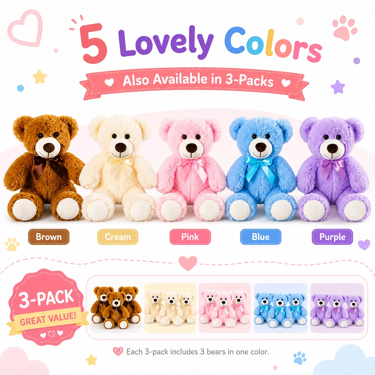 Snowolf 135 Inch Teddy Bear Plush Toy for Girls 8 | PricZone Snowolf 135 Inch Teddy Bear Plush Toy for Girls 8 | PricZone