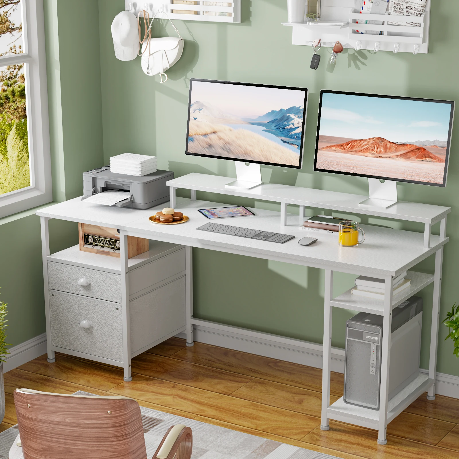 2Person Office Desk with Power Sockets and Storage 5 | PricZone 2 Person Office Desk with Power Sockets and Storage 5 | PricZone