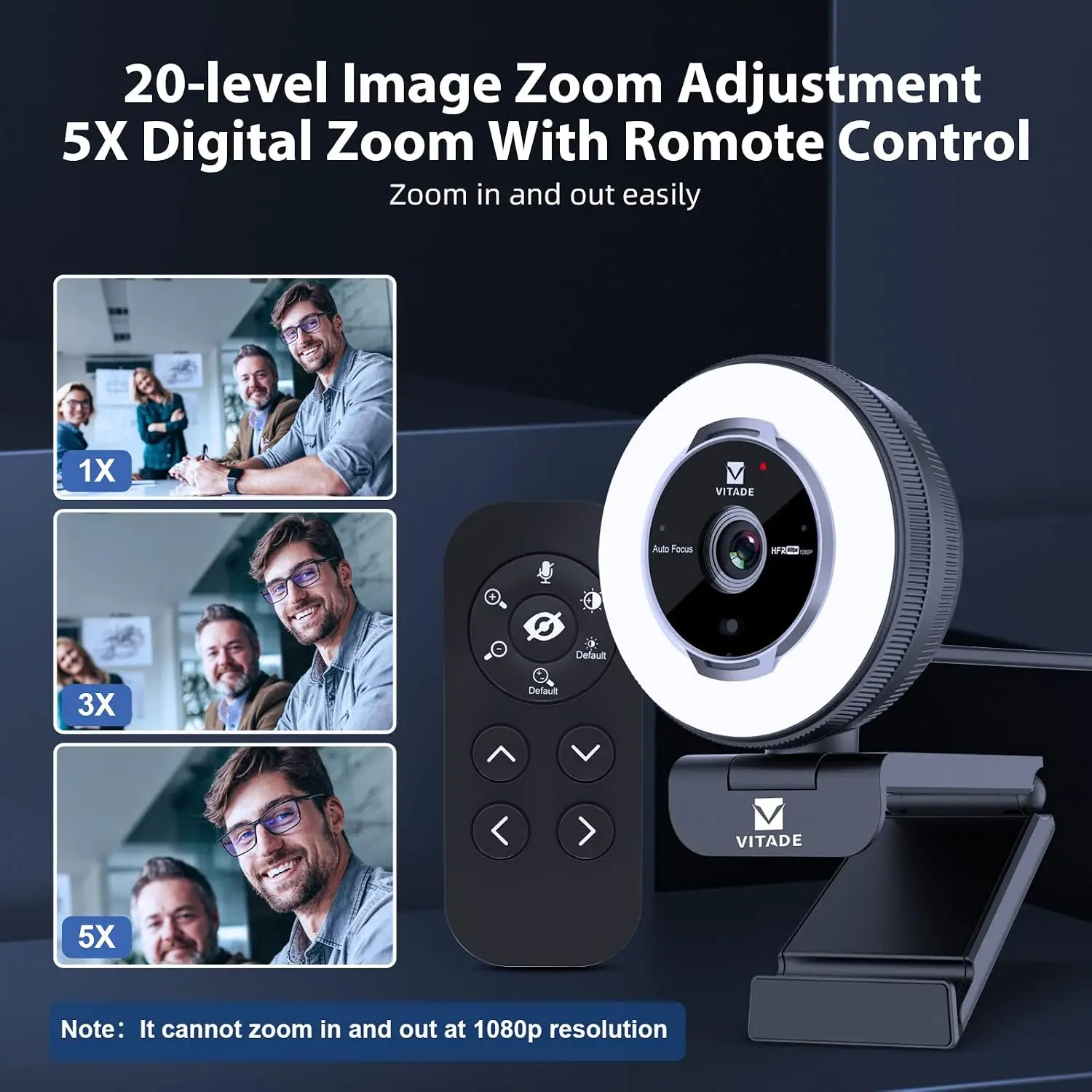 1080P 60Fps Streaming Webcam with Remote Control 11