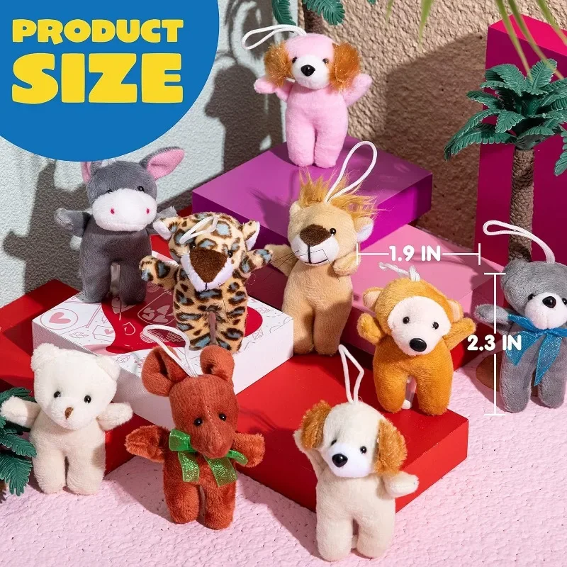 Pcs Mini Animal Plush Party Favors with Keychain Hoop 3 | PricZone Pcs Mini Animal Plush Party Favors with Keychain Hoop 3 | PricZone