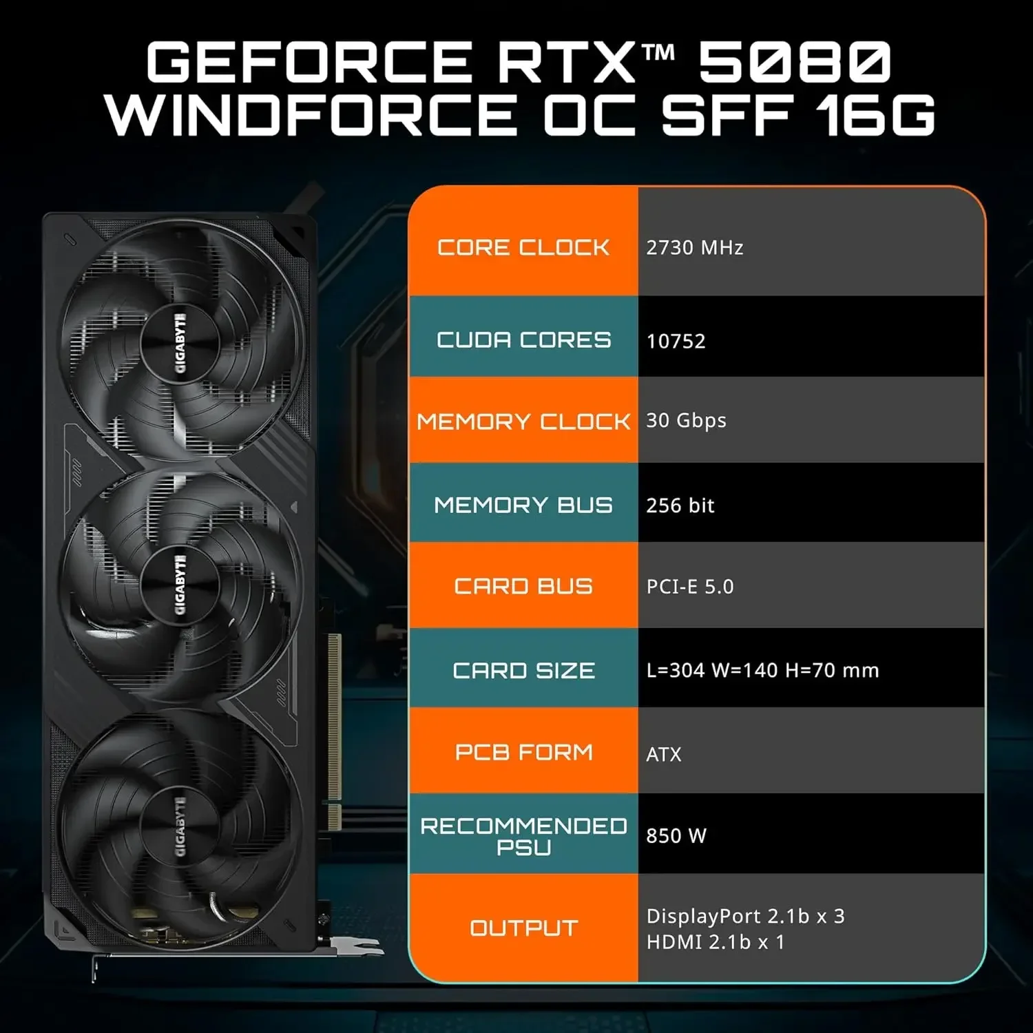Geforce Rtx 5080 Windforce Oc Sff 16G Graphics Card 2 | PricZone Geforce Rtx 5080 Windforce Oc Sff 16G Graphics Card 2 | PricZone