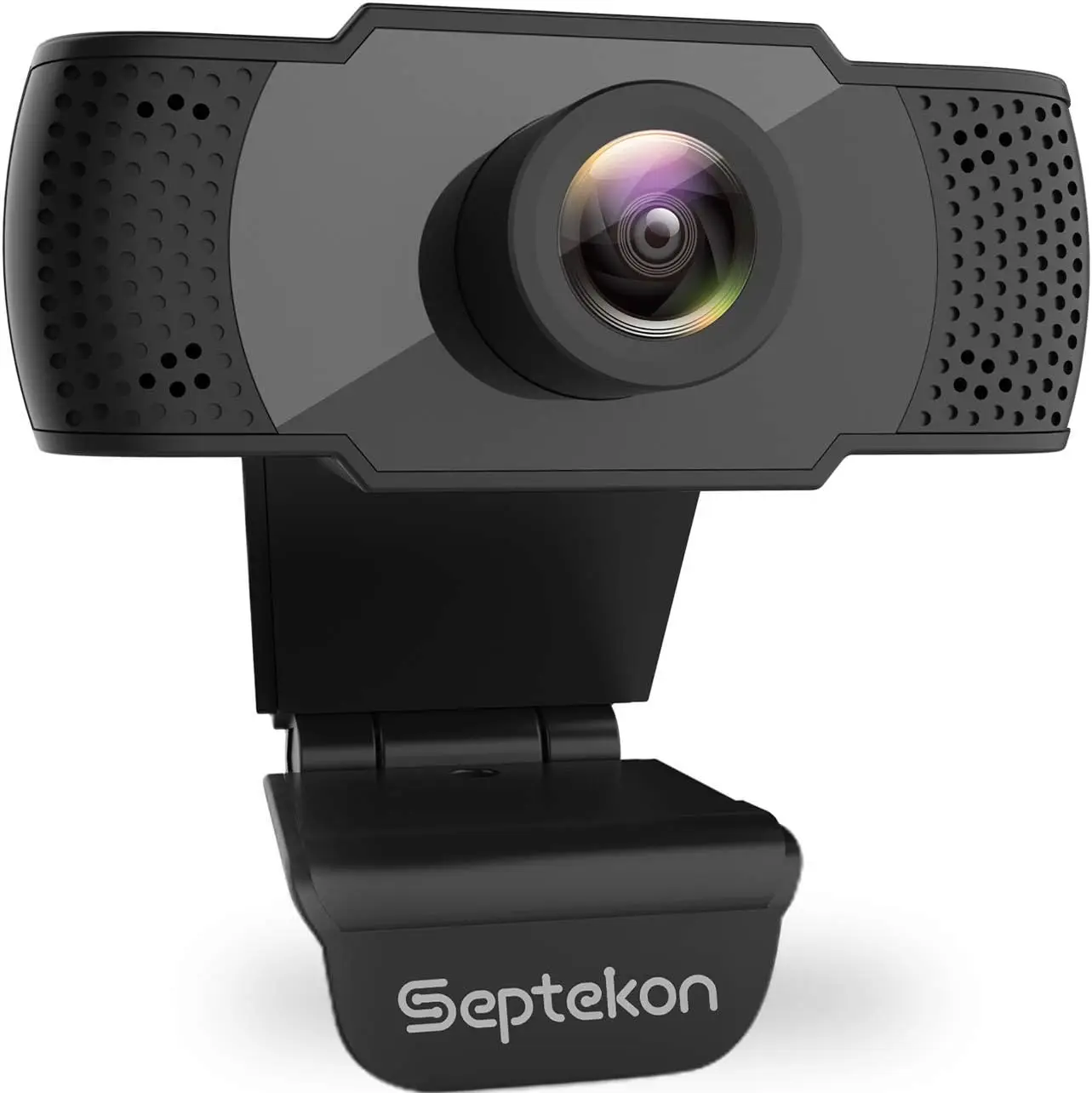 Webcam with a wide lens mounted on an adjustable stand; Septekon branding visible on the base.