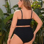 Plus Size 2 Piece Bikini Set with High Waisted Brief 6 | PricZone Plus Size 2 Piece Bikini Set with High Waisted Brief 6 | PricZone