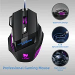 Ergonomic Ambidextrous RGB Gaming Mouse for PC Laptop 2 | PricZone