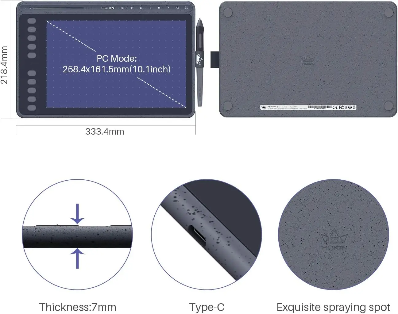 Graphics Drawing Tablet with 8192 Pressure Sensitivity 10