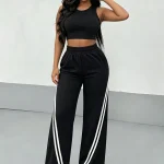 Ummer Women Tank Top Striped Wide Leg Pants Casual 2Piece 1 | PricZone Ummer Women Tank Top Striped Wide Leg Pants Casual 2 Piece 1 | PricZone