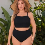 Plus Size 2 Piece Bikini Set with High Waisted Brief 3 | PricZone Plus Size 2 Piece Bikini Set with High Waisted Brief 3 | PricZone