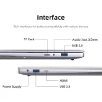 141 Ultra Slim Windows 11 Pro Laptop Computer intel Atom A3950 12GB RAM 1TB 2TB SSD Notebook PC 1080P HD Office Study Laptops 6 | PricZone