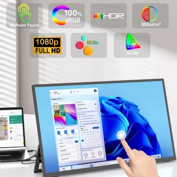 120Hz Touchscreen Monitor 1080P 100% sRGB IPS Display 1