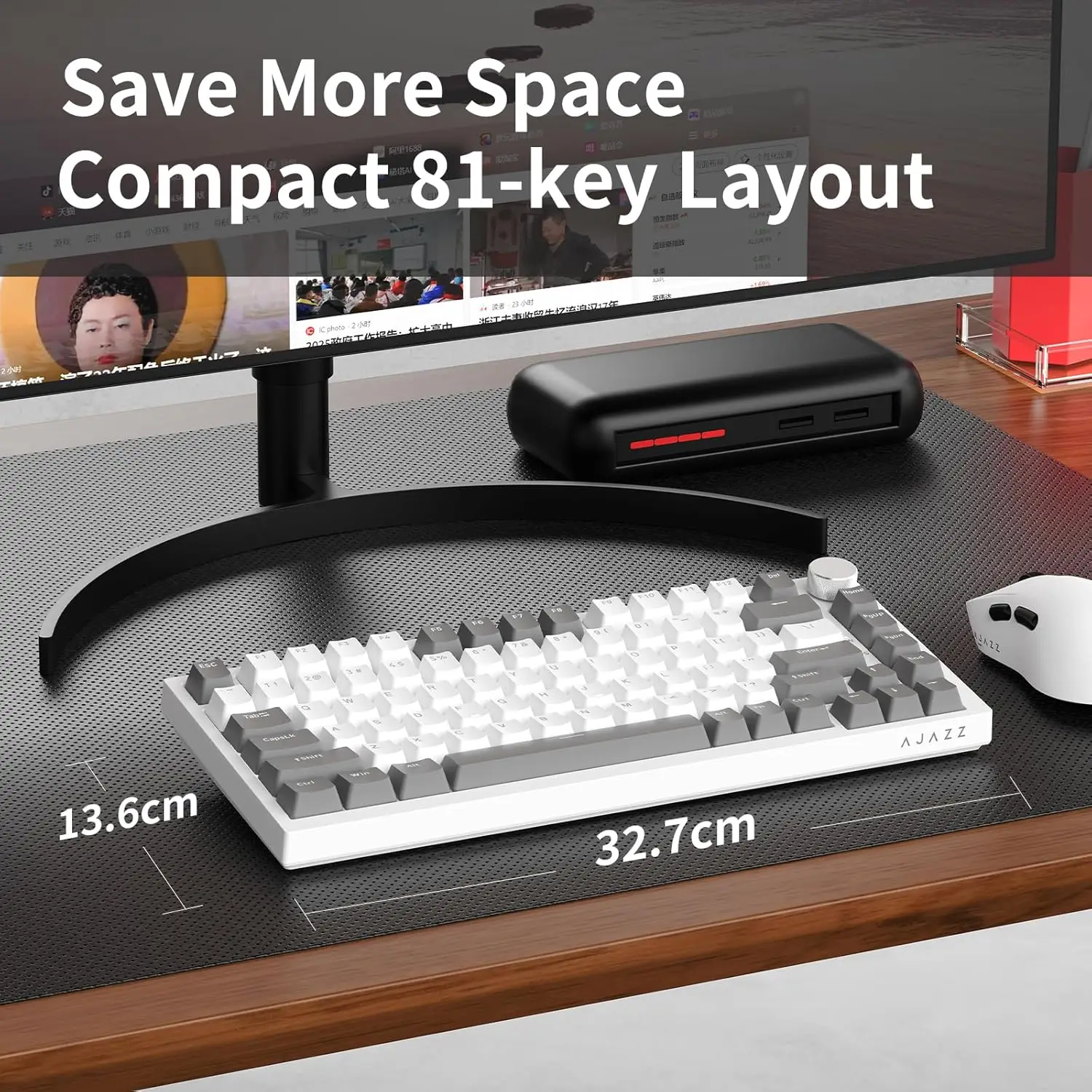 Ajazz Ak820 Wired Gaming Keyboard Red Switch 75 Layout 4 | PricZone Ajazz Ak820 Wired Gaming Keyboard Red Switch 75 Layout 4 | PricZone
