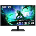 ARZOPA gaming monitor on stand showcasing a vivid scifi wallpaper with 27 180Hz 2K specs and HDR10 branding | PricZone