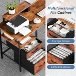 62 in L Shaped Computer Desk with 2 Drawers and Storage 5 | PricZone
