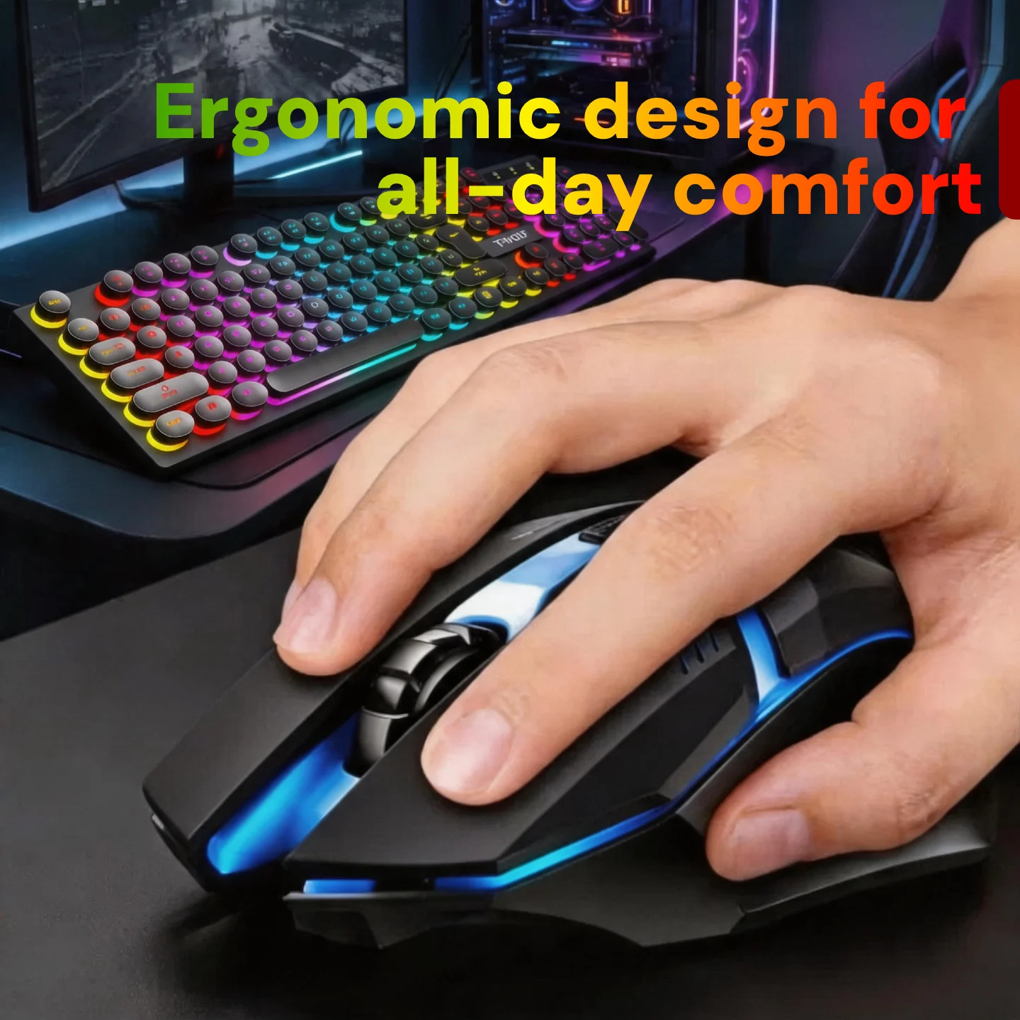 T-Wolf Mechanical RGB Wired Gaming Keyboard Mouse Combo 13