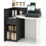 Lockable Reception Desk with Round Counter Table 1 | PricZone