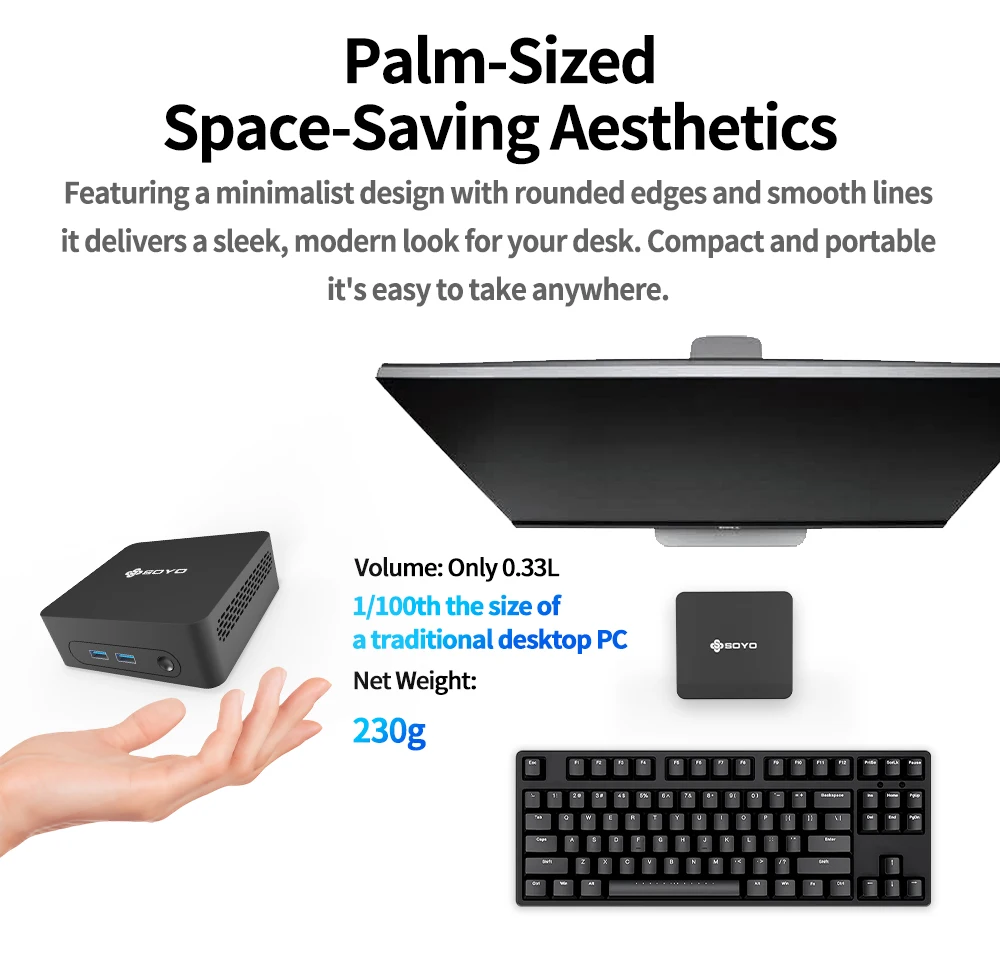 Soyo Y5 Intel Core I3 4030U Mini PC with 8Gb RAM and 128Gb 13