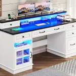 Executive Desk with File Drawer and Monitor Stand 1 | PricZone