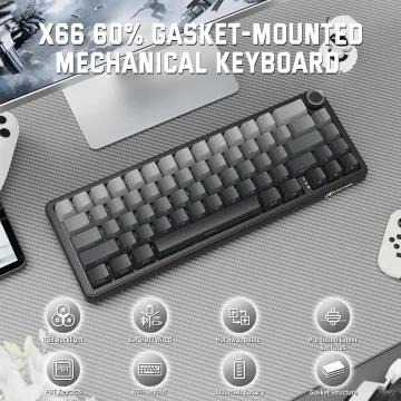 Attack Shark X66 65 Wireless Mechanical Keyboard with Knob 1 | PricZone