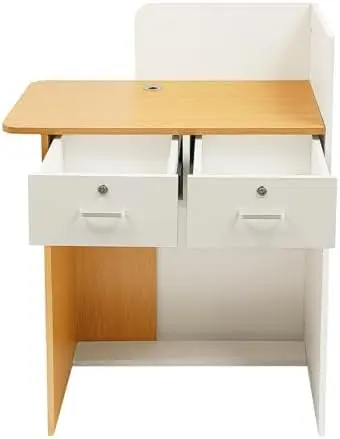 Modern Reception Desk with LED Light and Lockable Drawer 6 | PricZone Modern Reception Desk with LED Light and Lockable Drawer 6 | PricZone