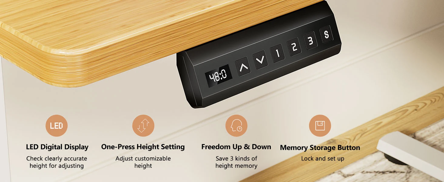 Electric Standing Desk 40X24 Inch Height Adjustable 12
