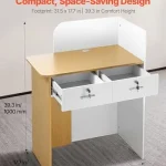 5 Inch Modern Office Reception Desk with LED Lighting and 2 3 | PricZone