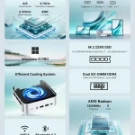Acemagic K1 Mini PC Amd Ryzen R2544 8Gb Ddr4 256Gb 3 | PricZone