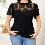 Plus Size Summer Lace Patchwork Blouse 6 | PricZone