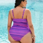 Plus Size Geometric Print Tankini Set 5 | PricZone
