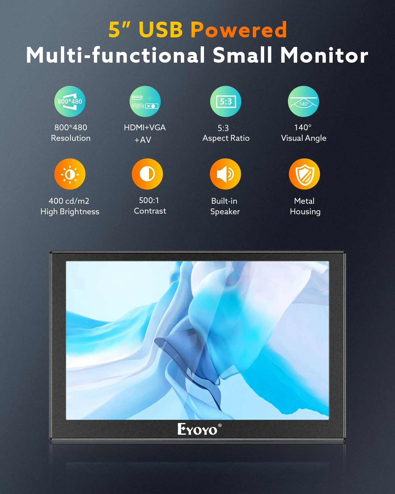 Eyoyo Portable External Monitor 578 Inches LCD Screen 2 | PricZone Eyoyo Portable External Monitor 578 Inches LCD Screen 2 | PricZone