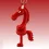 Premium Plush Red Pony Car Keychain Purse Charm