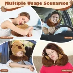 Cute Plush Capybara Shaped Travel Neck Pillow with Citrus 6 | PricZone