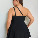 Plus Size Women One Piece Swimsuit Side Tie Casual Summer 3 | PricZone