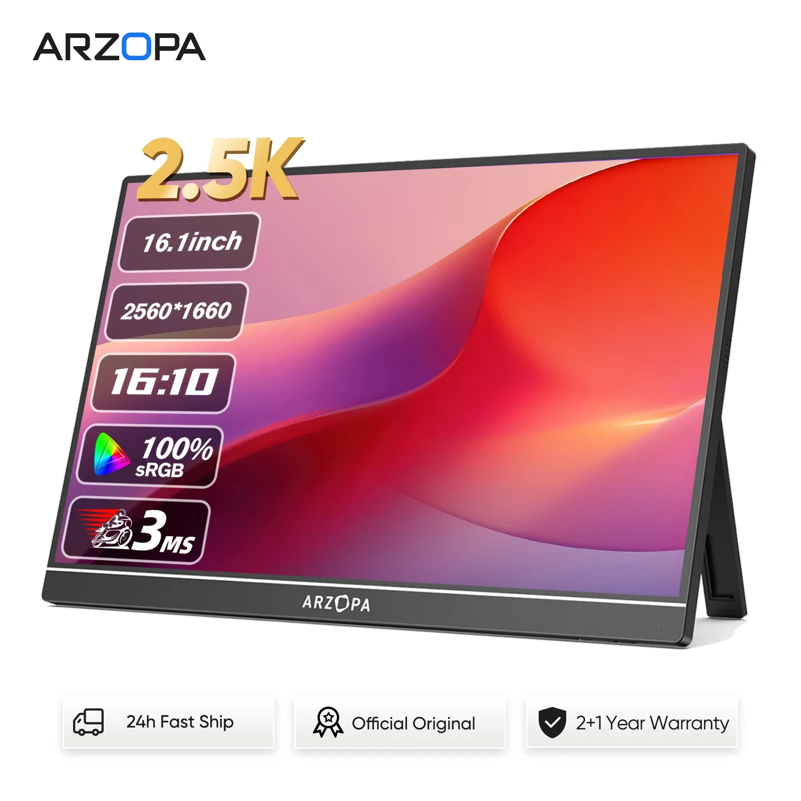 Arzopa 16 25K QHD Portable Monitor with IPS Screen 1 | PricZone Arzopa 16 25K QHD Portable Monitor with IPS Screen 1 | PricZone