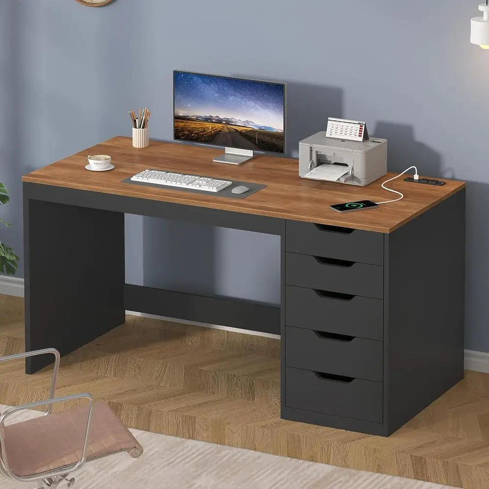 Computer Desk with Storage and Power Outlets 3 | PricZone Computer Desk with Storage and Power Outlets 3 | PricZone