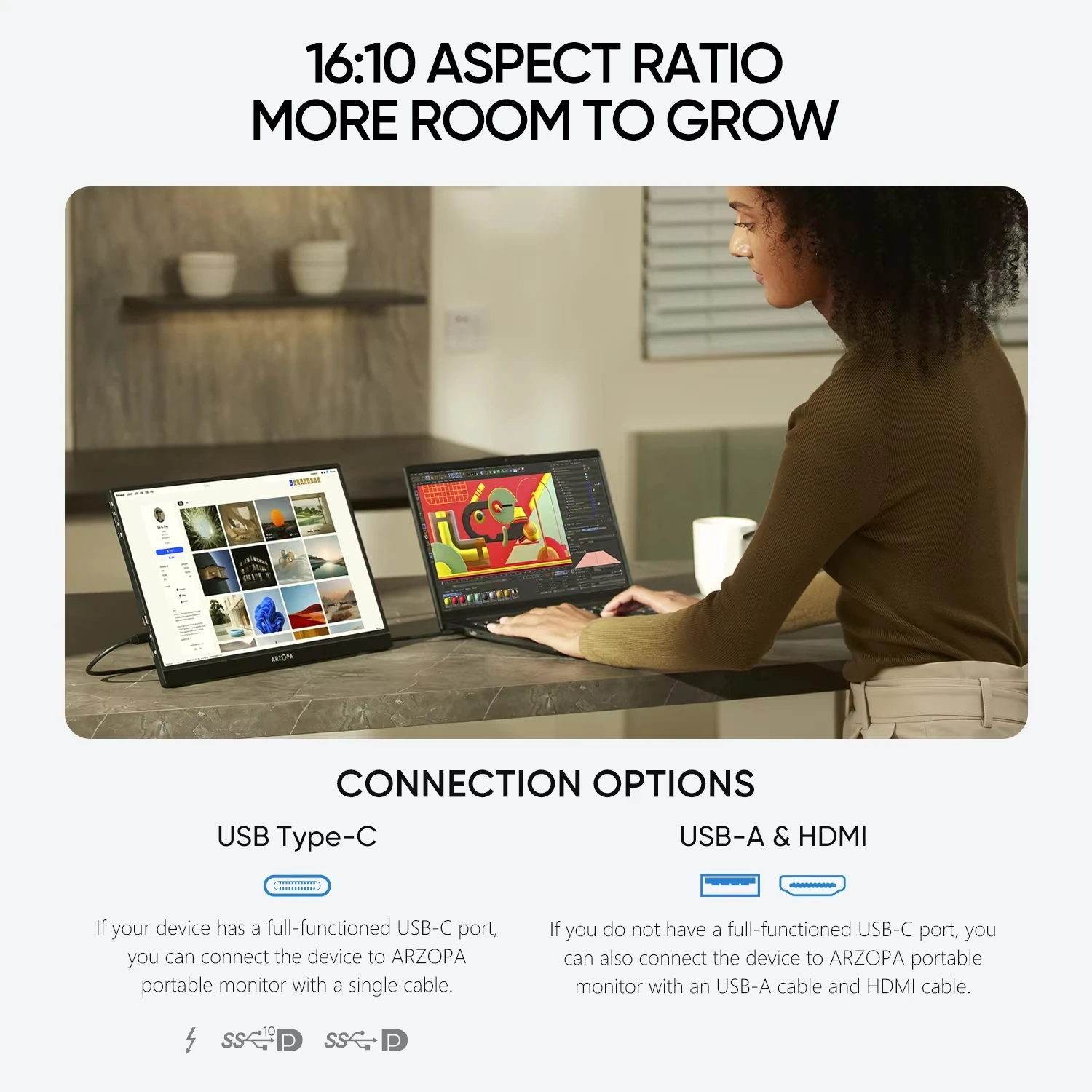 Arzopa 16 25K QHD Portable Monitor with IPS Screen 2 | PricZone Arzopa 16 25K QHD Portable Monitor with IPS Screen 2 | PricZone