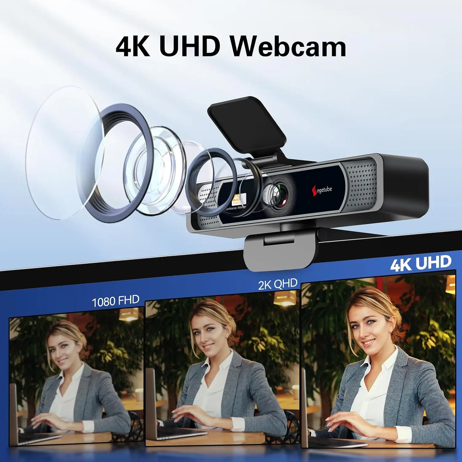 4K Webcam with 120° Wide Angle Pdaf Autofocus 8