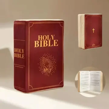 Christian Bible Pillow Book Plush Throw Cushion Realistic 1