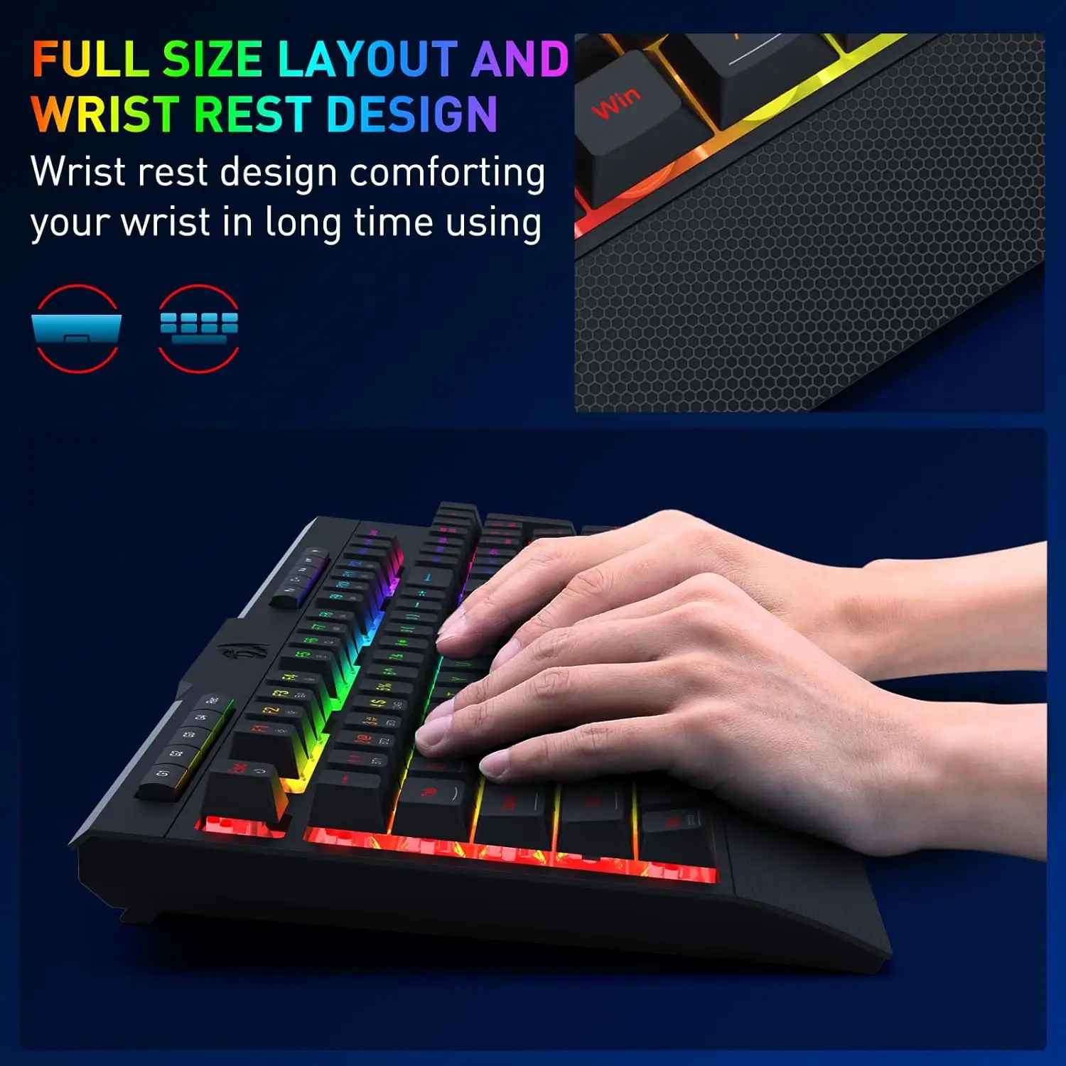 Redragon S151 Pro 3Mode Gaming Keyboard Mouse Combo 4 | PricZone Redragon S151 Pro 3 Mode Gaming Keyboard Mouse Combo 4 | PricZone