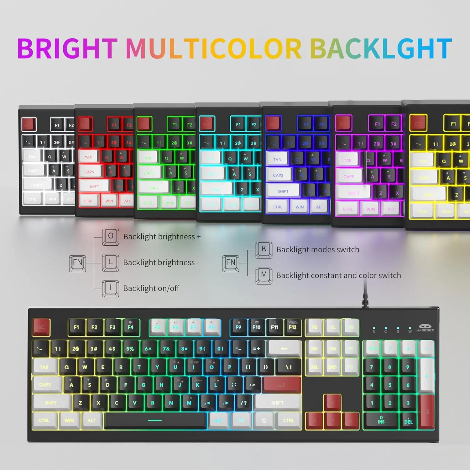 Magegee Creamy K2 Classic Wired RGB Backlit Keyboard 5 | PricZone Magegee Creamy K2 Classic Wired RGB Backlit Keyboard 5 | PricZone