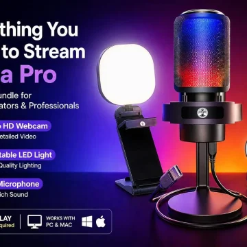1080P Streaming Kit with Webcam Mic and LED Light 2 | PricZone