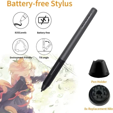 Drawing Tablet with Screen and 8192 Pressure Stylus 2