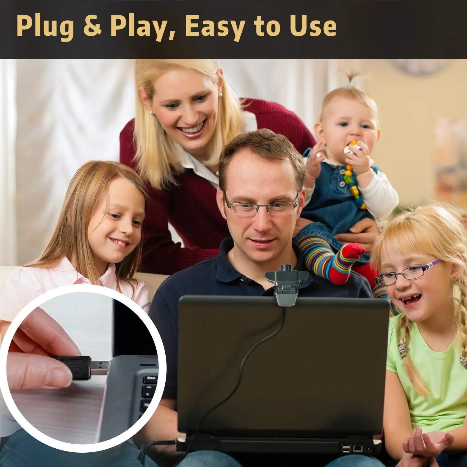 1080P HD Webcam with Microphone for Laptop Desktop Mac Tv 12
