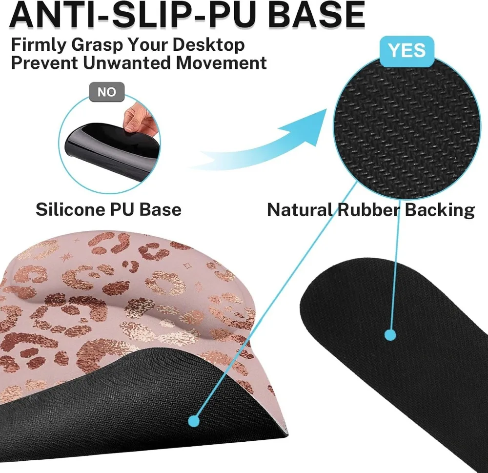 In1 Leopard Rose Gold Desk Mat with Wrist Support 5 | PricZone In 1 Leopard Rose Gold Desk Mat with Wrist Support 5 | PricZone