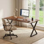 Wooden Computer Desk with Metal Legs for Home Office 2 | PricZone Wooden Computer Desk with Metal Legs for Home Office 2 | PricZone