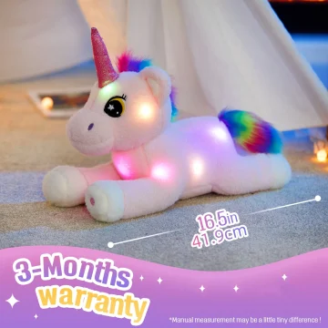 Glowing Unicorn Plush Toy for Kids Birthday Party Gift 2