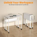SpaceSaving Computer Desk with Storage Shelf and Wheels 5 | PricZone Space Saving Computer Desk with Storage Shelf and Wheels 5 | PricZone