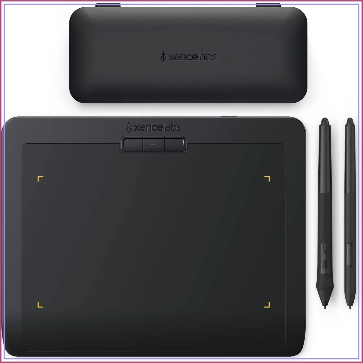 Wireless Drawing Tablet 8192 Levels Pressure 2 Stylus Pens 7