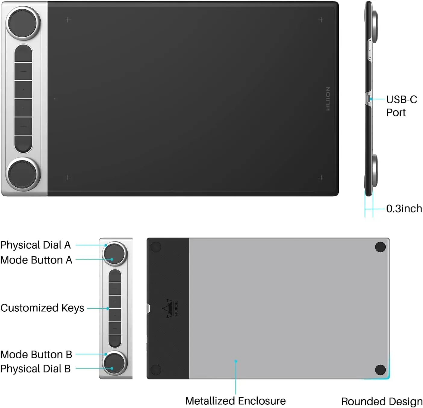 Huion Inspiroy Dial 2 Bluetooth Wireless Graphics Drawing 2 | PricZone Huion Inspiroy Dial 2 Bluetooth Wireless Graphics Drawing 2 | PricZone